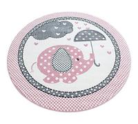 Bravich Kids Rug for Bedroom, Playroom, Nursery & Active Areas - Pink Eli & Hearts Rug, Super Soft with Anti-Allergic Materials, Kids Rugs for Bedroom & Play Area