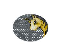 Bravich Kids Rug for Bedroom, Playroom, Nursery & Active Areas - Yellow Unicorn Rug, Super Soft with Anti-Allergic Materials, Kids Rugs for Bedroom & Play Area