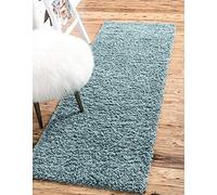 Bravich LARGE RUNNER DUCK EGG BLUE Shaggy Rug 5 cm Thick Shag Pile Soft Shaggy Area Rugs Modern Carpet Living Room Bedroom Mats 60x230 cm (2ft x 7ft7)