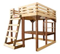 Bravich Little Tikes Wooden 4-In-1 Study Fort 5Ft Loft Bed Bunk Set