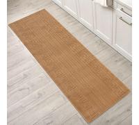 Bravich 'London' Non Slip Hallway Runner - Greek Stripes Beige. Indoor Large Carpet Runners For Hallway & Stairs. Machine Washable Rugs, Gel Backed & Anti Slip - 2'2"x10'FT (67x305cm)