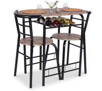 Bravich LTD 3 Piece Compact Bistro Dining Set Table & 2 Chairs Space Saving in Grey | Size: 1 Pack Bravich LTD Grey 1 Pack
