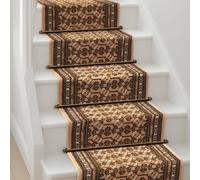 Bravich LTD Bokhara Traditional Hallway Runner Rug Non Slip Low Pile in Beige | Size: 60 cm x 720 cm Bravich LTD Beige 60 cm x 720 cm