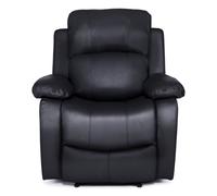 Bravich LTD Bonded Leather Recliner Armchair in Black Bravich LTD Black Armchair