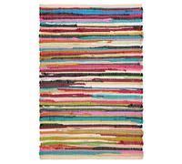 Bravich LTD Handwoven Cotton Chindi Rag Area Rug Flat Weave Reversible | Size: 60 cm x 230 cm Bravich LTD Multicolor 60 cm x 230 cm