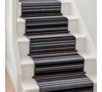 Bravich LTD Modern Striped Lines Hallway Runner Rug Non Slip Low Pile in Grey | Size: 60 cm x 450 cm Bravich LTD Grey 60 cm x 450 cm