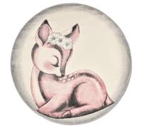 Bravich LTD Pink Baby Deer Kids Rug Soft Pile Nursery Playroom Bedroom Rug | Size: 160 cm diameter Bravich LTD Pink 160 cm diameter