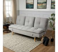 Bravich LTD Soho 4-in-1 Click Clack Sofa Bed - Linen Blend in Light Grey | Size: 3 Seater Bravich LTD Light Grey 3 Seater