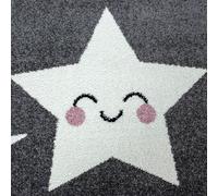 Bravich LTD Stars Circle Rug - Kids in Grey | Size: 160 cm diameter Bravich LTD Grey 160 cm diameter