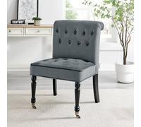 Bravich LTD Winston Velvet Accent Chair On Wheels Dark Grey | Size: Large Bravich LTD Dark Grey Large