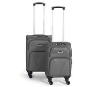 Bravich Luggage Suitcase Set Cabin Bag On Wheels Set Of 2 Grey