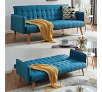Bravich Mario Sofa Bed Double Click Clack 3 Seater - Blue