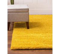 Bravich Mustard Yellow Thick Shaggy Rug - California - 140X200Cm (4'6" X 6'6")