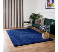 Bravich Navy Blue Thick Shaggy Rug - California - 110X160Cm (3'7X5'4")