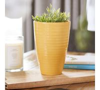 Bravich Ocher Yellow Verona Vase - 20Cm