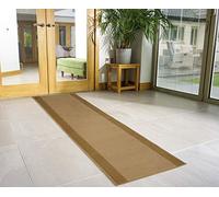 Bravich Pain Solid Border Pattern Very Long Hallway Hall Runner Narrow Rugs Custom Length Beige Stair Carpet Mats 60x300CM (2'X10')