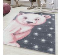 Bravich Pink Bear Kids Rug - Bambi - 160X230Cm (5'4"x7'8")
