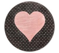 Bravich Pink Hearts Kids Rug 160Cm Circle (5'3")