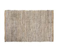 Bravich Recycled Leather Carpet Mat - Sand Or Grey - 60 X 90Cm
