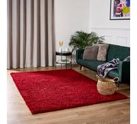 Bravich Red Thick Shaggy Rug - California - 160X230Cm (5'4"x7'8")