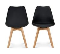 Bravich Rocco Tulip Dining Chair - Black - Set Of 2