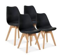 Bravich Rocco Tulip Dining Chair - Black - Set Of 4