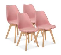 Bravich Rocco Tulip Dining Chair - Dusty Pink - Set Of 4