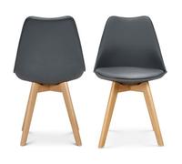 Bravich Rocco Tulip Dining Chair - Grey - Set Of 2