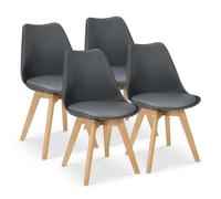Bravich Rocco Tulip Dining Chair - Grey - Set Of 4