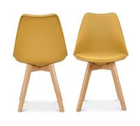 Bravich Rocco Tulip Dining Chair - Mustard - Set Of 2