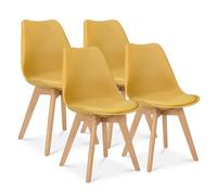 Bravich Rocco Tulip Dining Chair - Mustard - Set Of 4