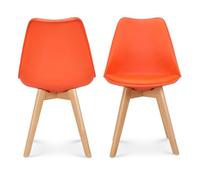 Bravich Rocco Tulip Dining Chair - Orange - Set Of 2