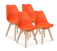 Bravich Rocco Tulip Dining Chair - Orange - Set Of 4