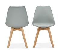 Bravich Rocco Tulip Dining Chair - Silver - Set Of 2