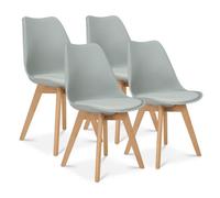 Bravich Rocco Tulip Dining Chair - Silver - Set Of 4