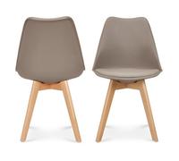 Bravich Rocco Tulip Dining Chair - Taupe - Set Of 2