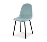 Bravich Ron Velvet Dining Chair - Blue, Set Of 4