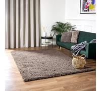 Bravich Rug Masters Polypropylene Rectangular Modern Shaggy Soft Rugs For Living Room | Non Shedding Washable, 120x170 cm (4ft x 5ft6)- Taupe