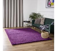 Bravich RugMasters EXTRA LARGE PURPLE Shaggy Rug 5 cm Thick Shag Pile Soft Shaggy Area Rugs Modern Carpet Living Room Bedroom Mats 200 x 290 cm (6ft7 x 9ft6)
