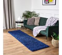 Bravich RugMasters LARGE RUNNER NAVY BLUE Shaggy Rug 5 cm Thick Shag Pile Soft Shaggy Area Rugs Modern Carpet Living Room Bedroom Mats 60x230 cm (2ft x 7ft7)