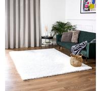 Bravich Snow White Plain Shaggy Rug - California - 110X160Cm (3'7X5'4")