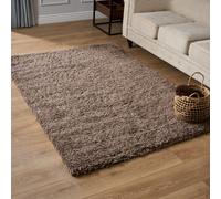 Bravich Taupe Thick Shaggy Rug - California - 60X110Cm (2'x3'7")