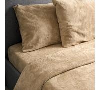 Bravich Teddy Fleece Duvet Set With Two Pillow Covers - Beige, 200 x 200cm. | Super Soft Teddy Bear Bedding For Double Bed, Fluffy Duvet Cover Sets For Winter. Double Duvet And Pillow Set