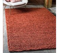 Bravich Terracotta Thick Shaggy Rug - California - 200X290Cm (6'8"x9'7")