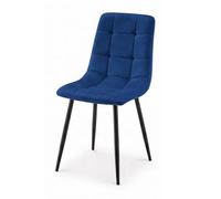 Bravich Zurich Velvet Embossed Dining Chair - Blue