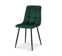 Bravich Zurich Velvet Embossed Dining Chair - Green