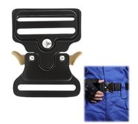 Bravien Tactical Metal Belt Buckle - 50mm and 40mm Matte Black | Heavy Duty for Belt, Backpack, Outdoor Activities, DIY and Fashion Accessories, 1, 40mm