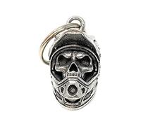 Bravo Bells Motocross Skull Helmet Bell - Biker Bell Accessory or Key Chain for Good Luck on The Road