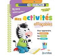 Bravo les maternelles - Mes activités effaçables - Grande section: Pour apprendre le graphisme, les lettres, les chiffres. Avec un feutre