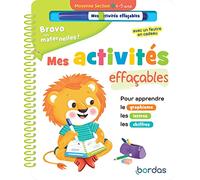 Bravo les maternelles - Mes activités effaçables - Moyenne section: Pour apprendre le graphisme, les lettres, les chiffres. Avec un feutre
